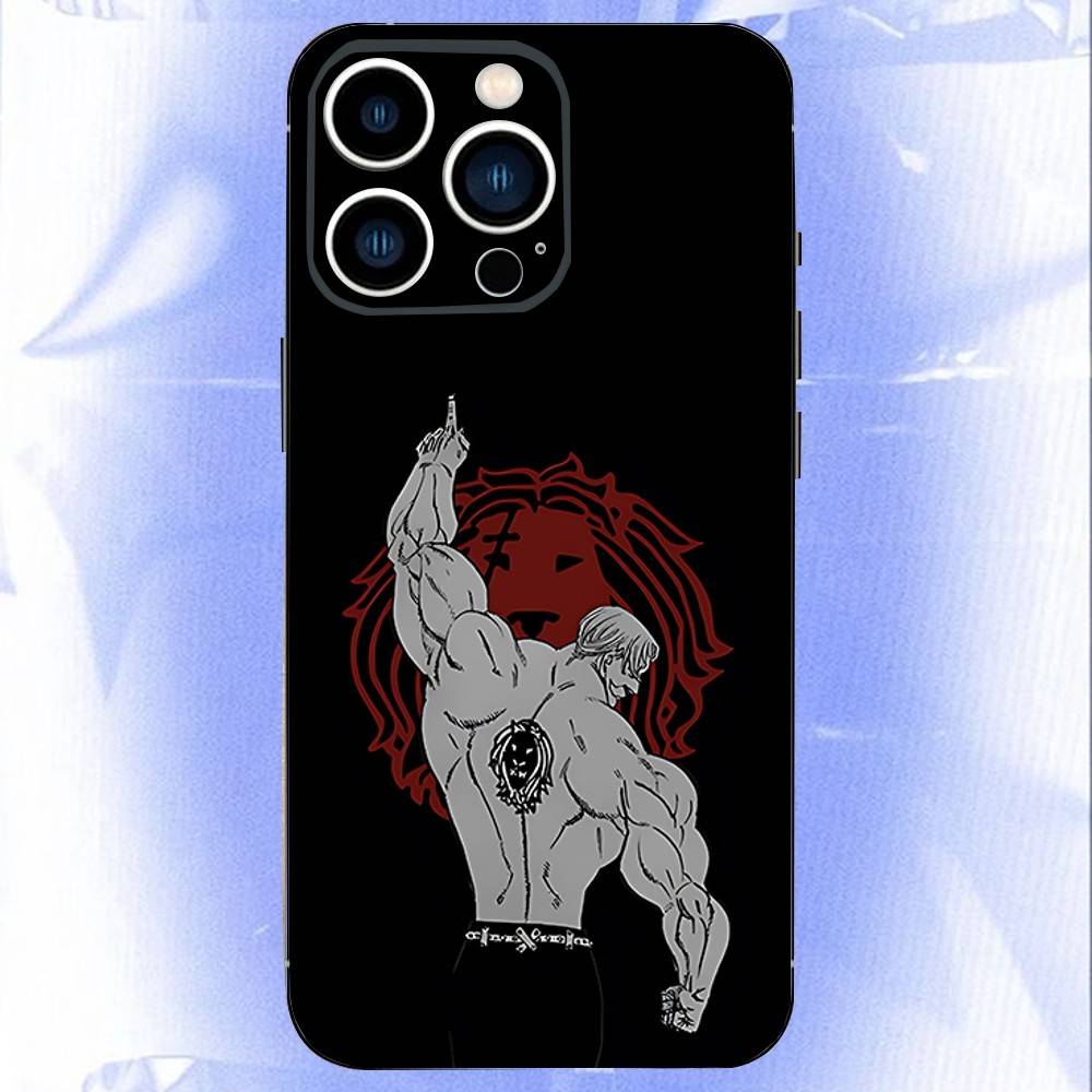 E-Escanor Seven Deadly Sins Phone Case For iPhone 17,16,15,14,13,12,11,Pro,Max,Plus,E,Air,Mini Protective Black Cover
