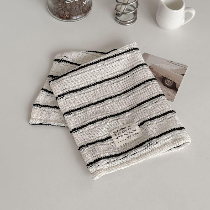 

INS Style Tableware Mat Placemat Fancy Coffee Pad Table Mat For Home Decorative Photo Minimalist Fabric Stripes Placemat Beige black line placemat About 38*45cm