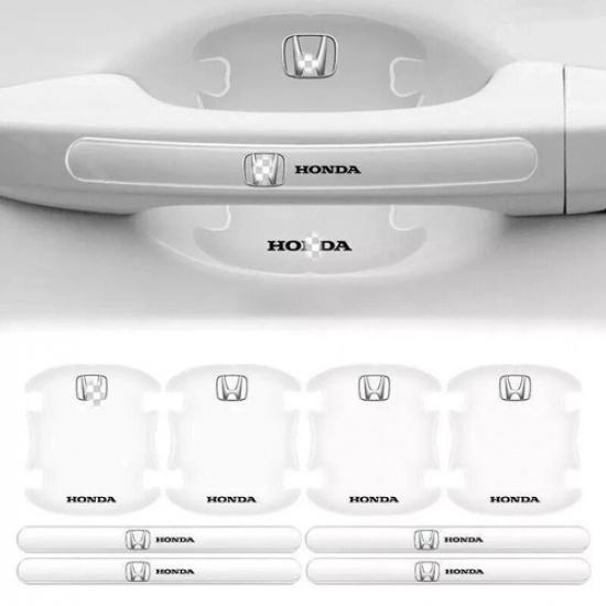 8PCS/SET Invisible Car Door Handle Bowl Anti-Scratch Protector Sticker For Honda