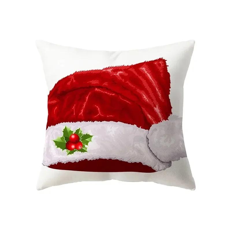 Christmas Theme Decorative Printed Pattern Cushion Cover Home Decoration Living Room Sofa Pillow X