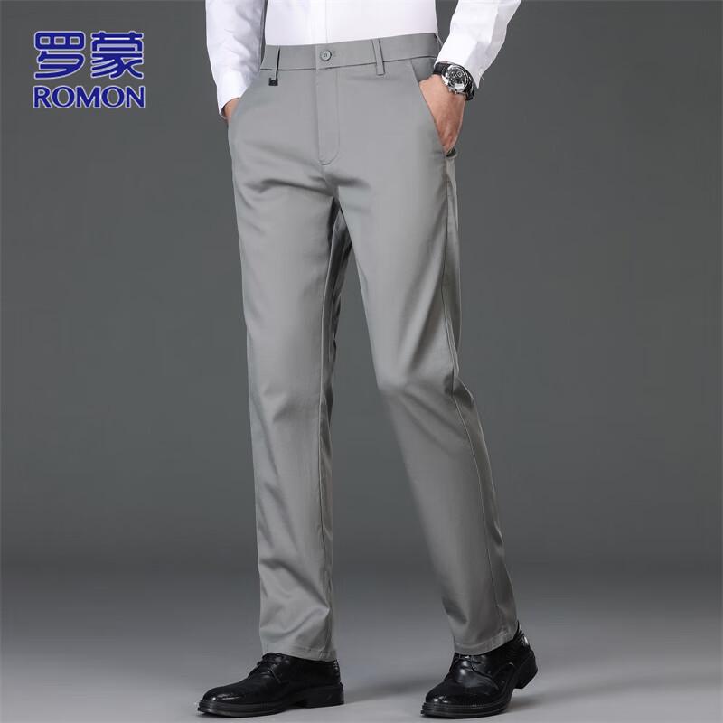 ROMON Men's Straight-Leg Casual Business Pants