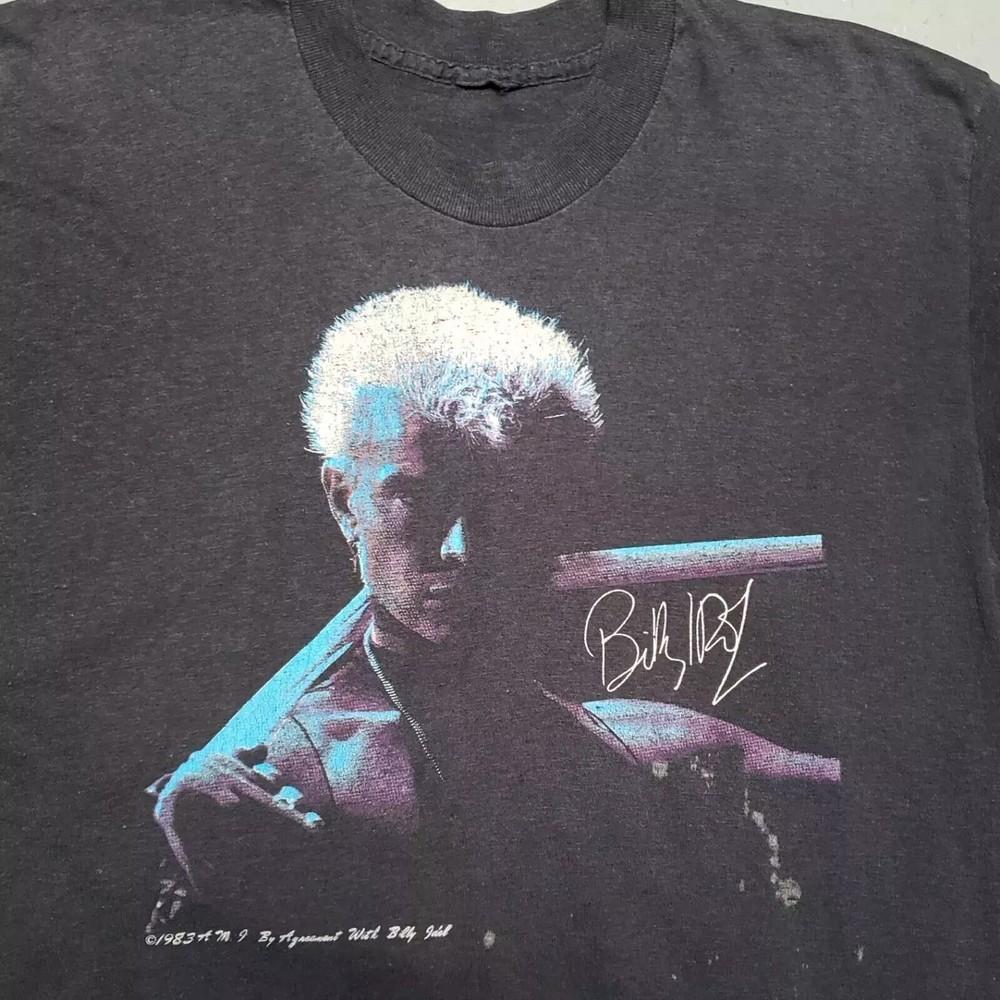 80s BILLY IDOL Tshirt 1983 TOUR Concert Tee Size S-5XL T Shirt SS29 Unisex T-Shirt S