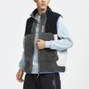 Li Ning Bad Five Color Block Fleece Warm Loose Stand Collar Vest Men vest Gray AMDR045-4