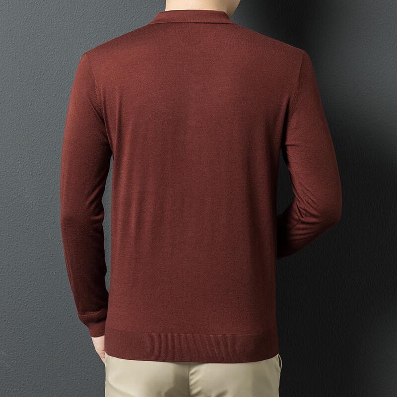 Men's Silk Wool Blend Knitted Polo Shirt