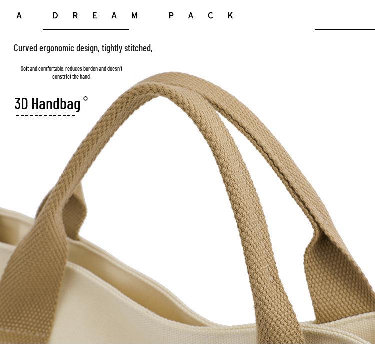New Canvas Women's Tote: Simple, Trendy, Large-Capacity Crossbody Handbag