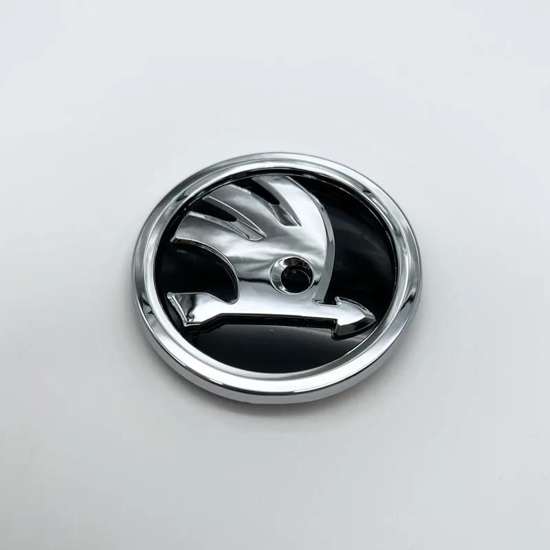 Naklejka Samochodowa 2025 Nowa 80/90/100mm Logo 3D Grill Maski Samochodu Odznaka Emblemat Bagażnika Tylnego Naklejka Dla Skoda Fabia Rapid Superb Oct