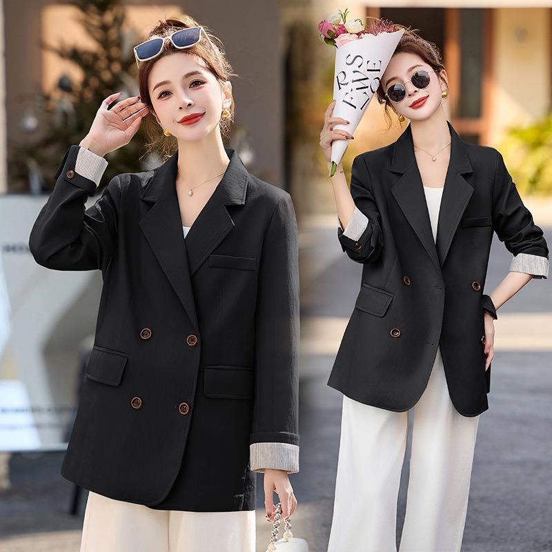 

Женский универсальный приталенный блейзер 2023: Шикарная весенне-осенняя мода для миниатюрных фигур L (120-130 jin)