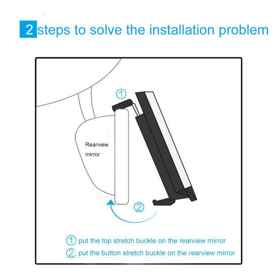 1Pc Trifold Blind Detachable ABS Spot Mirror Universal Glass for Vehicles Car