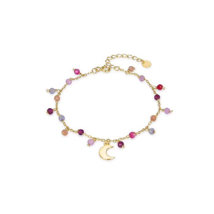 Bracelet - Tryx - Argent 925 - Cristal multicolore - Or jaune 18K - 16 cm + 3 cm d'extension