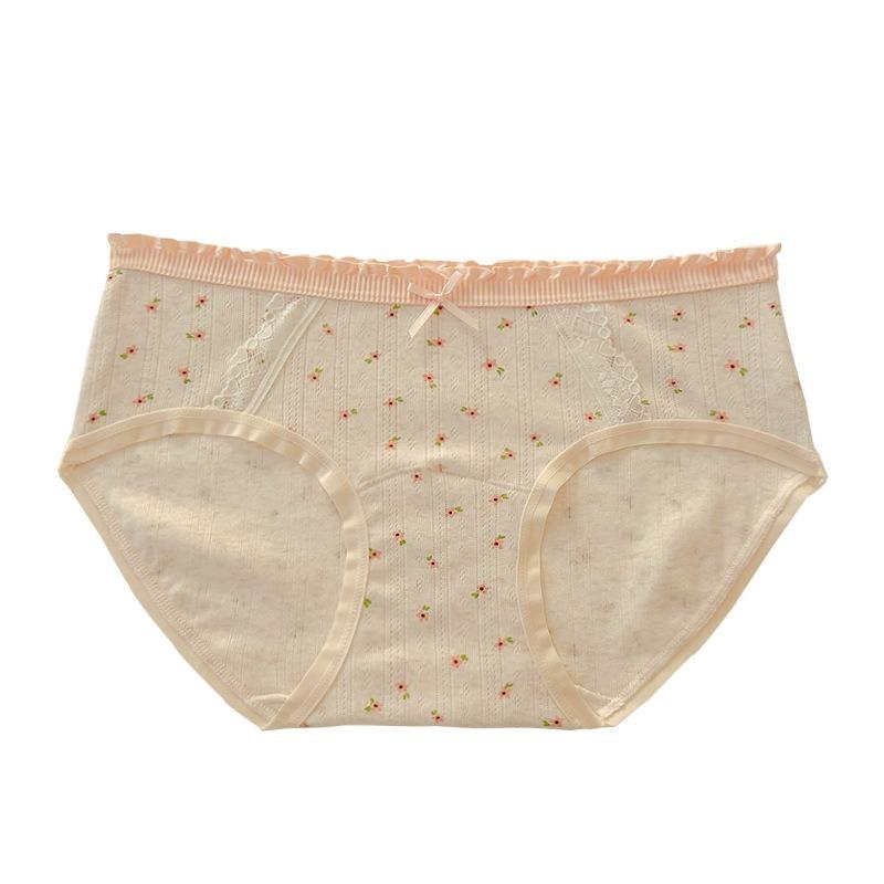 Women Mid Waist Pure Cotton Antibacterial Extended Crotch Plus Size Underwear