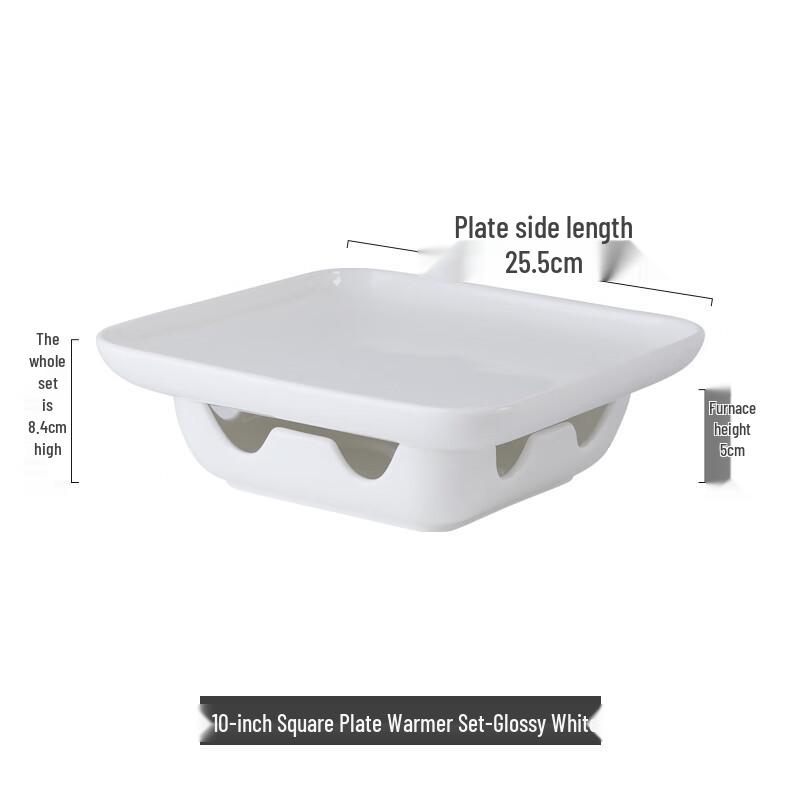 Nordic Square Ceramic Warming Dish