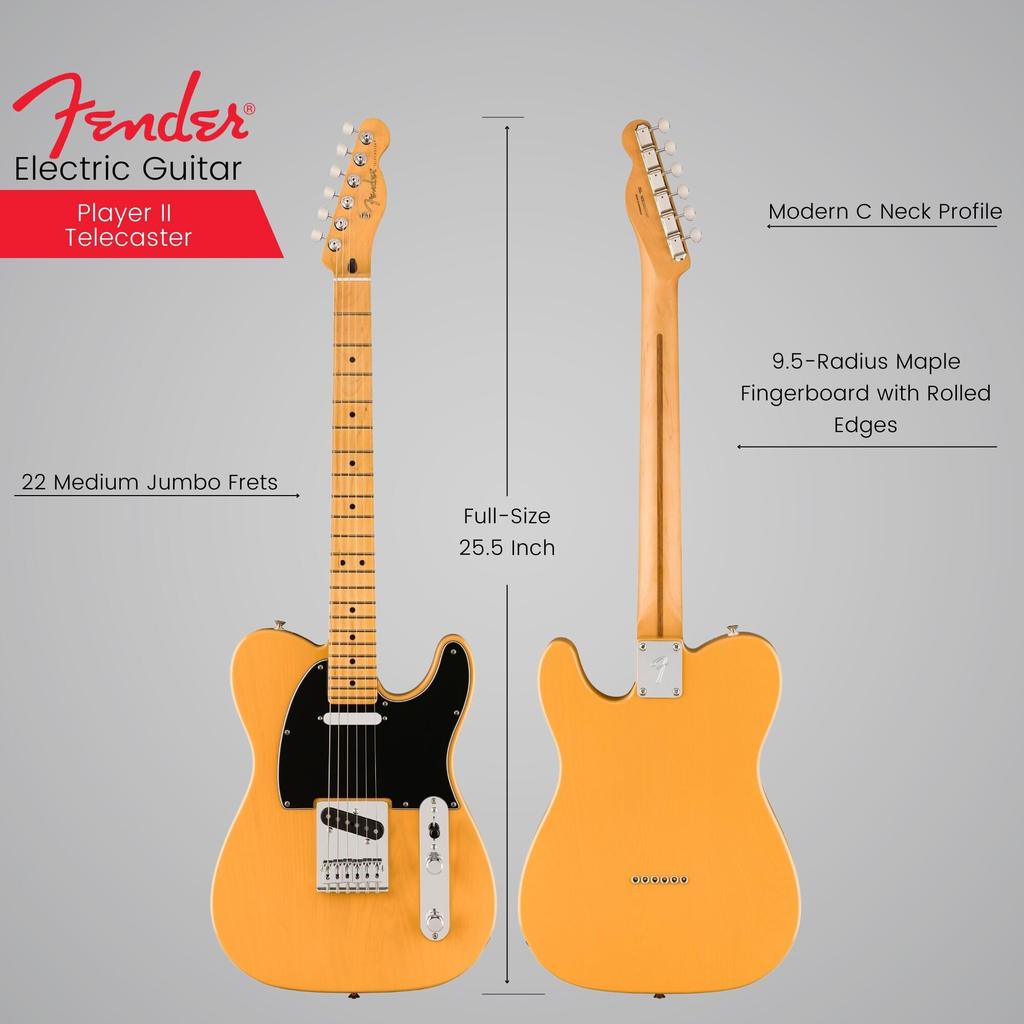 II Telecaster Maple Fingerboard Butterscotch Blonde Chambered Ash Fender Fender/Player