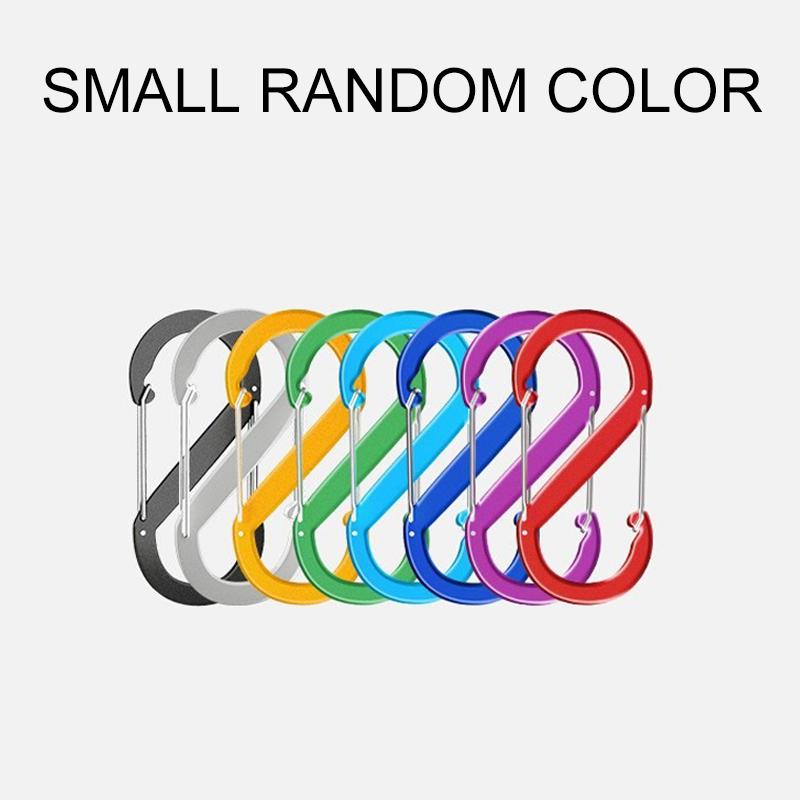

S-образный двойной карабин, брелок, замки-молнии для рюкзаков, карабин, скользящий замок, алюминиевый сплав, большой, средний, маленький карабин для кемпинга 5*2.3cm
