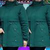 Plus Velvet Thickened Parker Suit Plus Size Mid-length Windbreaker Women's Outerwear Autumn and Winter Tops