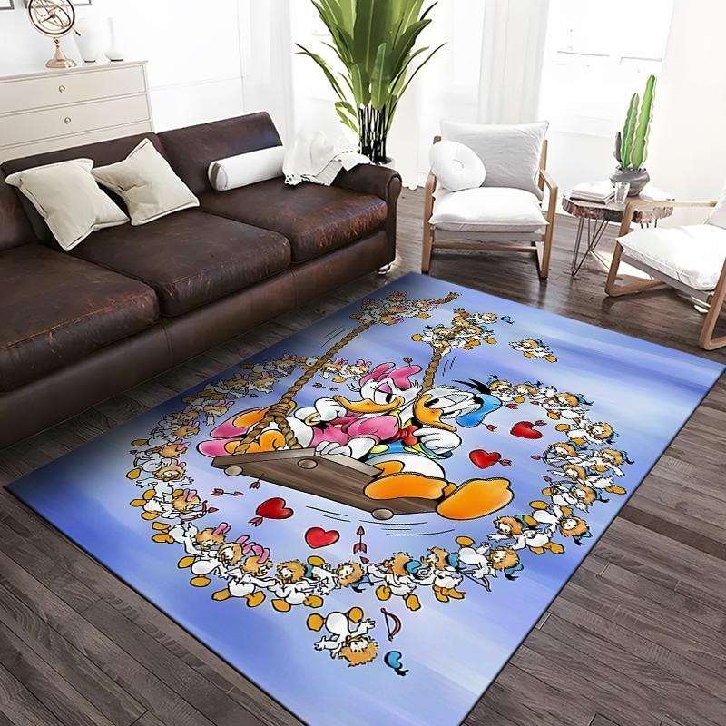Cute Donald Duck Pattern Printed Carpets Bedroom Play Mats Rug Bedroom Decor Carpet Livingroom Rug Crawl Mat Gift Rug Potdemiel
