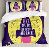 I Love You Duvet Cover Hand Drawn I Love You To The Moon and Back Words with Stars Celebration King Size Polyester Bedding Set