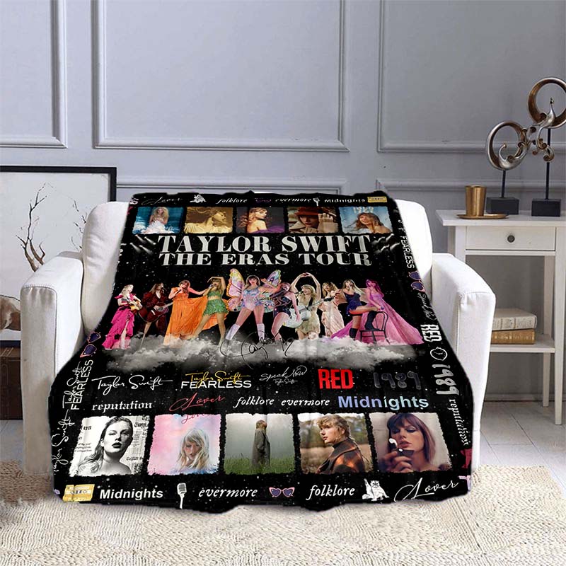 Coperta K-PopT- Taylor-S-Swift - Regalo per Fan - Adatta per Casa, Tempo Libero, Campeggio e Viaggio - Coperta Multifunzionale