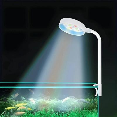 Compact Full-Spectrum USB Aquarium Light, Complete with Adapter and 360° Rotating LED Clip for Fish Tanks