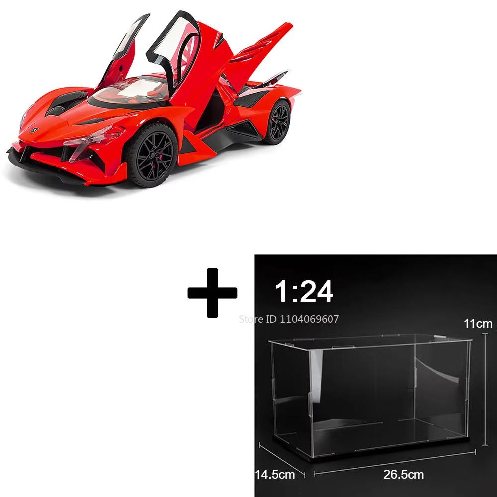 1:24 Apollo Evo Spuit Speelgoedauto Modellen Legering Diecast Sportauto's Schokdemping Geluid Licht Deuren Geopend Racevoertuigen Voor Jongen