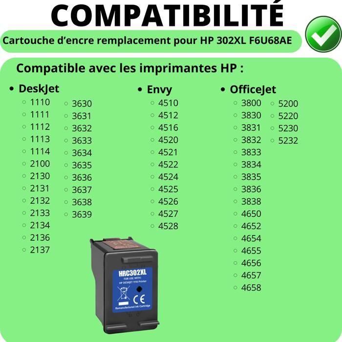 Ink Cartridge - HP - 302XL - Black - Compatible with DeskJet/Envy/OfficeJet - 1 Piece