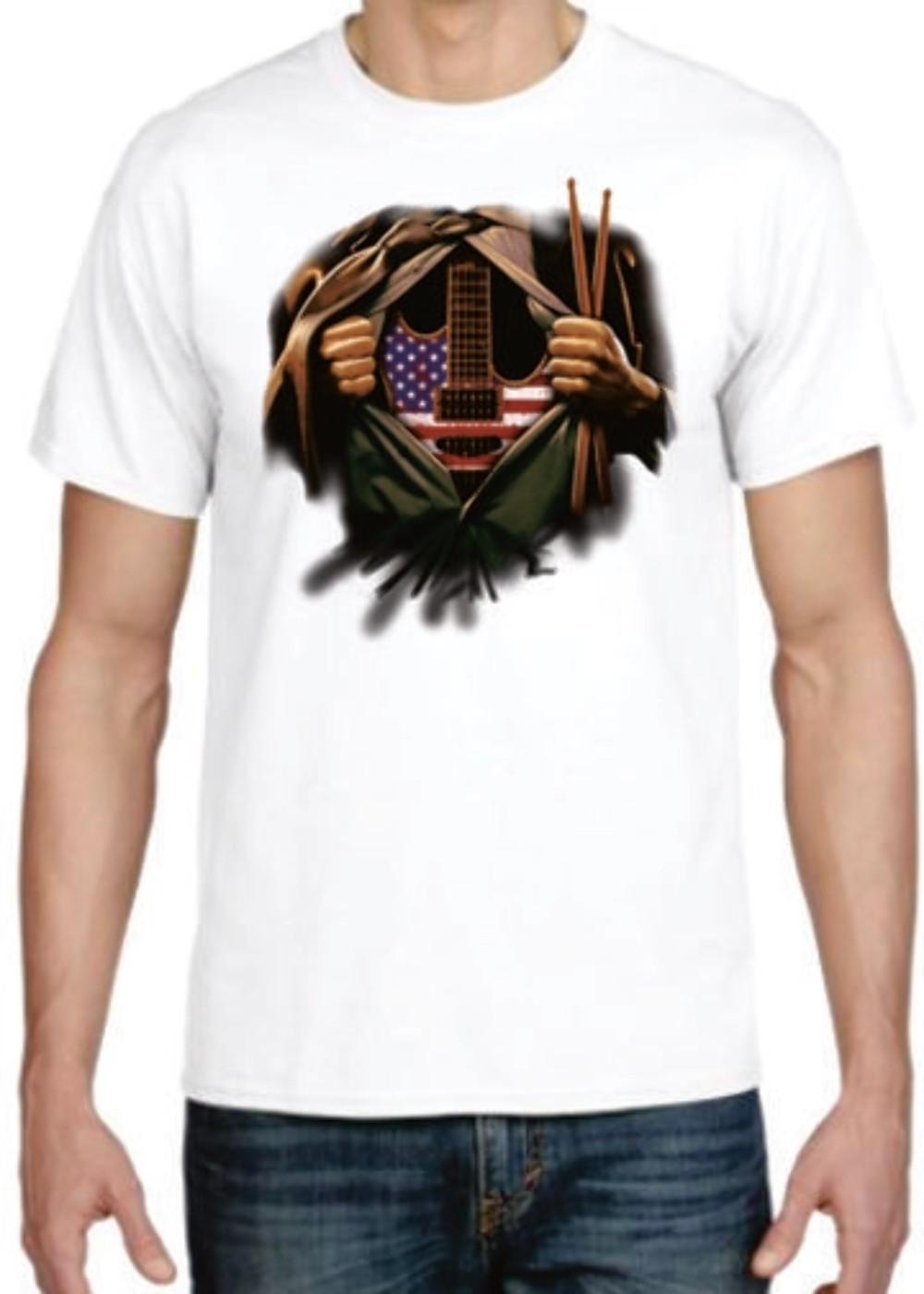 Adult DryBlend? T-Shirt - (MUSIC IN ME - GUITAR GOTHIC ) S разноцветный