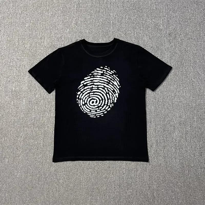 American Trendy Brand Fun Printing Short-sleeved Summer New Pure Cotton Loose Men and Women Couple Crew Neck T-shirt Harajuku