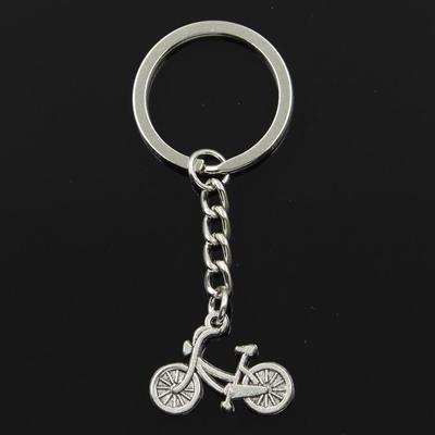 Mode 30mm Schlüsselanhänger Metall Schlüsselanhänger Schlüsselanhänger Schmuck Antik vergoldet Fahrrad 26x18mm Anhänger