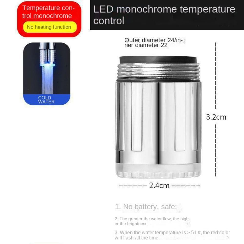 Color Changing Temperature Control Faucet 1/3/7 Colors Temperature Sensor Shower Tap  Household