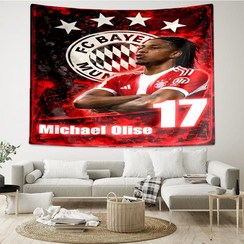 Fc Bayern Munich Star Printed Tapestry, for Bedroom,Livingroom, dormitory, Large Wall Decor, Fabric Decor Fan Birthday Gifts