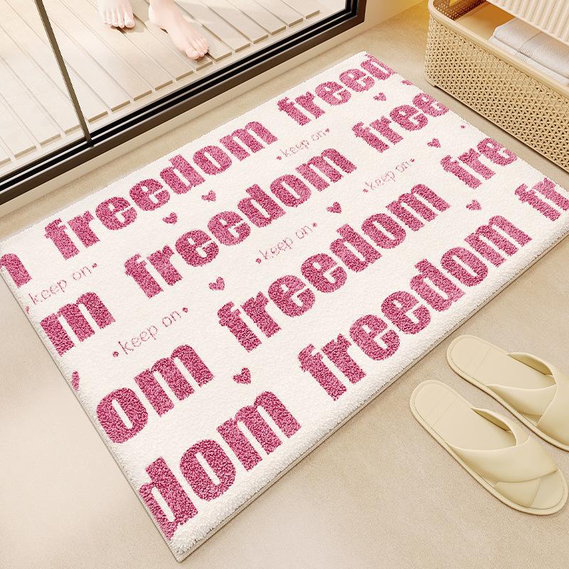 Absorbent Monster Bathroom Floor Mat Bathroom Floor Mat Imitation Cashmere Door Mat Non-slip Mat Household Bedroom Carpet Door Mat