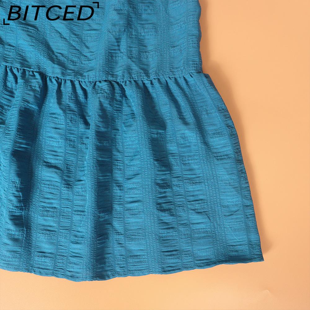 BITCED V-Neck High-Waisted Long Dress Short-Sleeve Plus Size Dress