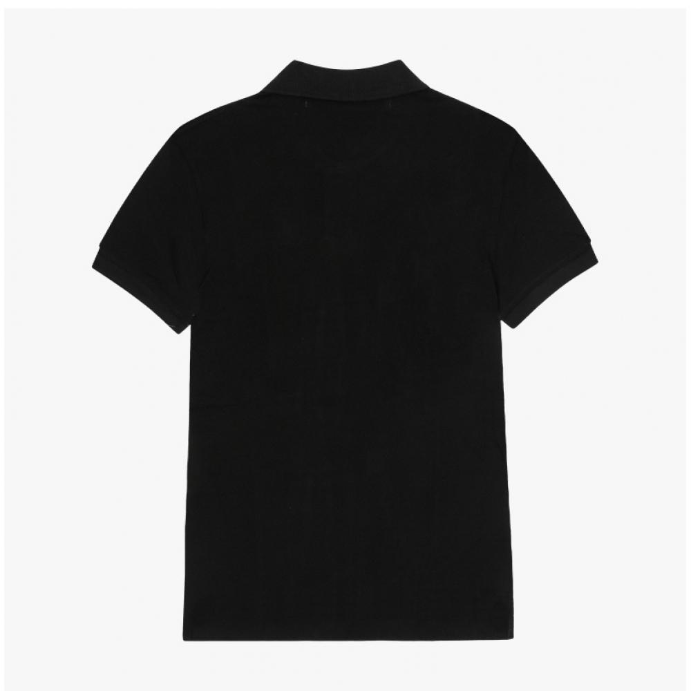 Comme Des Garons Play Schwarzes Herz Wappen Polo T-Shirt Ax T066 051