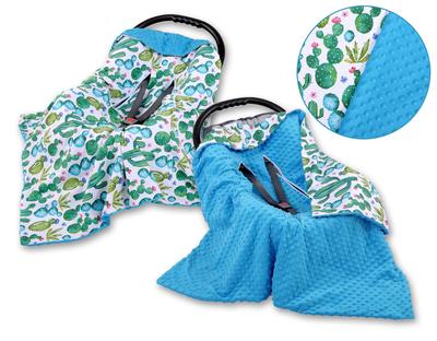 Large, Double-sided Baby Wrap for the Stroller Carrier Seat - Cacti