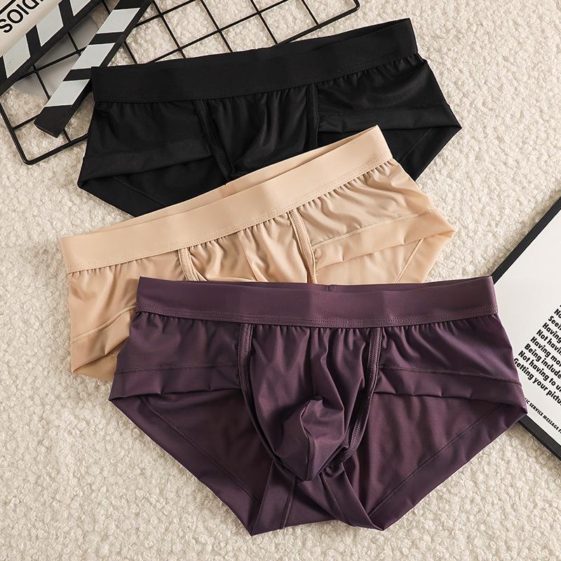 Herren Neue Sommer Ice Silk Ultra Dünn Atmungsaktiv Bequem Slips