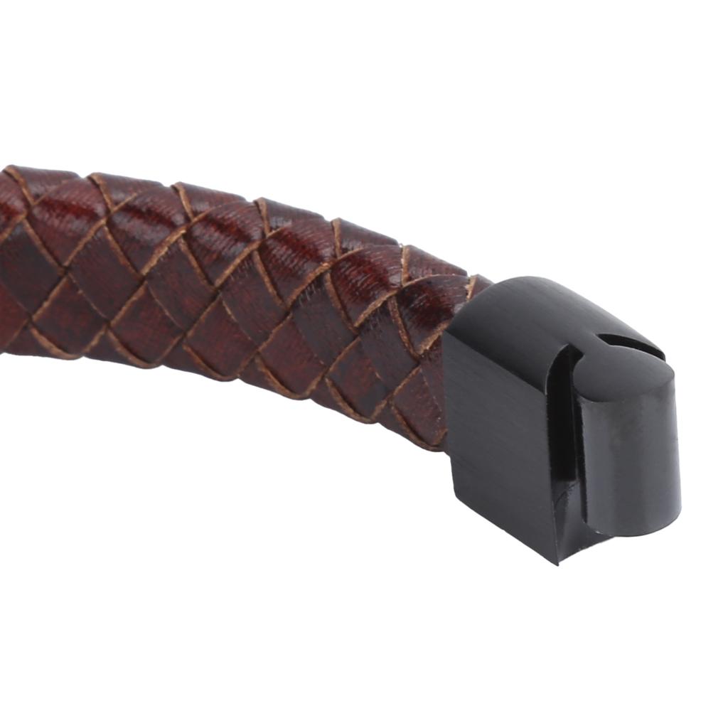 Leather Bracelet Wrist Band Vintage Simple Magnetic Buckle Hand Decoration 20.5cm
