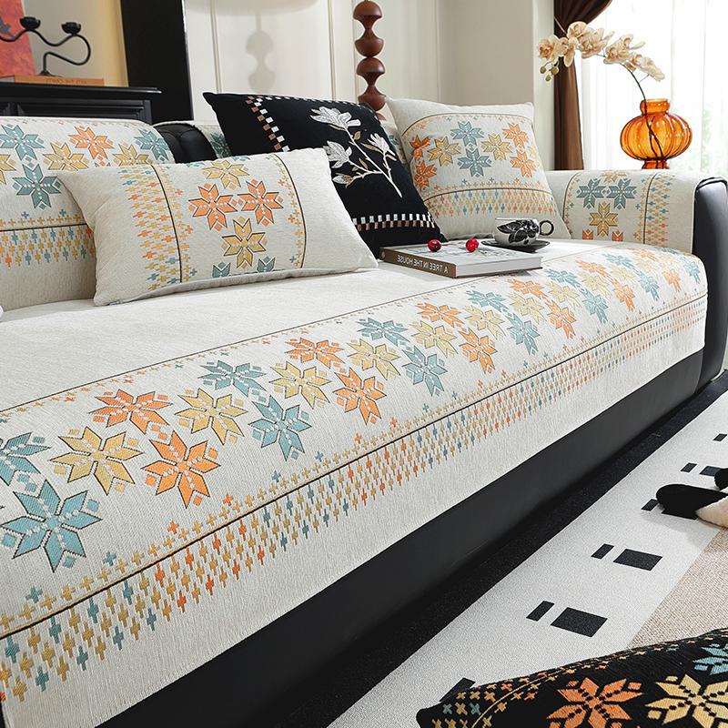 

Подушка для дивана в стиле легкой роскоши, передовой дизайн 2025, новая подушка для сиденья прямого ряда, трехместная и одна принцесса, чехол-накидка против царапин от кошек, тканевый чехол-полотенце 70*70cm