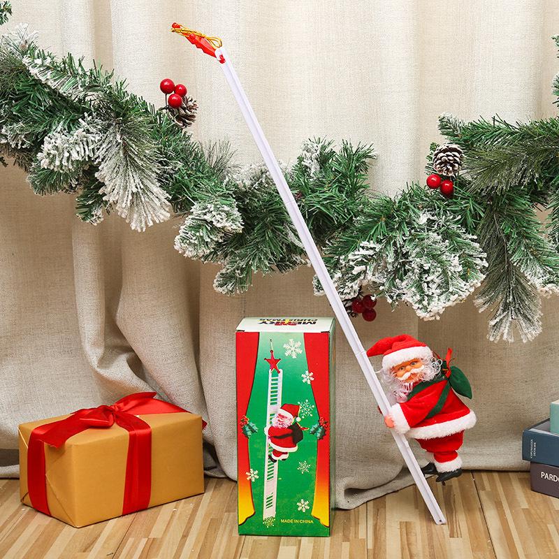 Electric Climbing Santa Music Pendant – Christmas Parachute Ladder Decoration