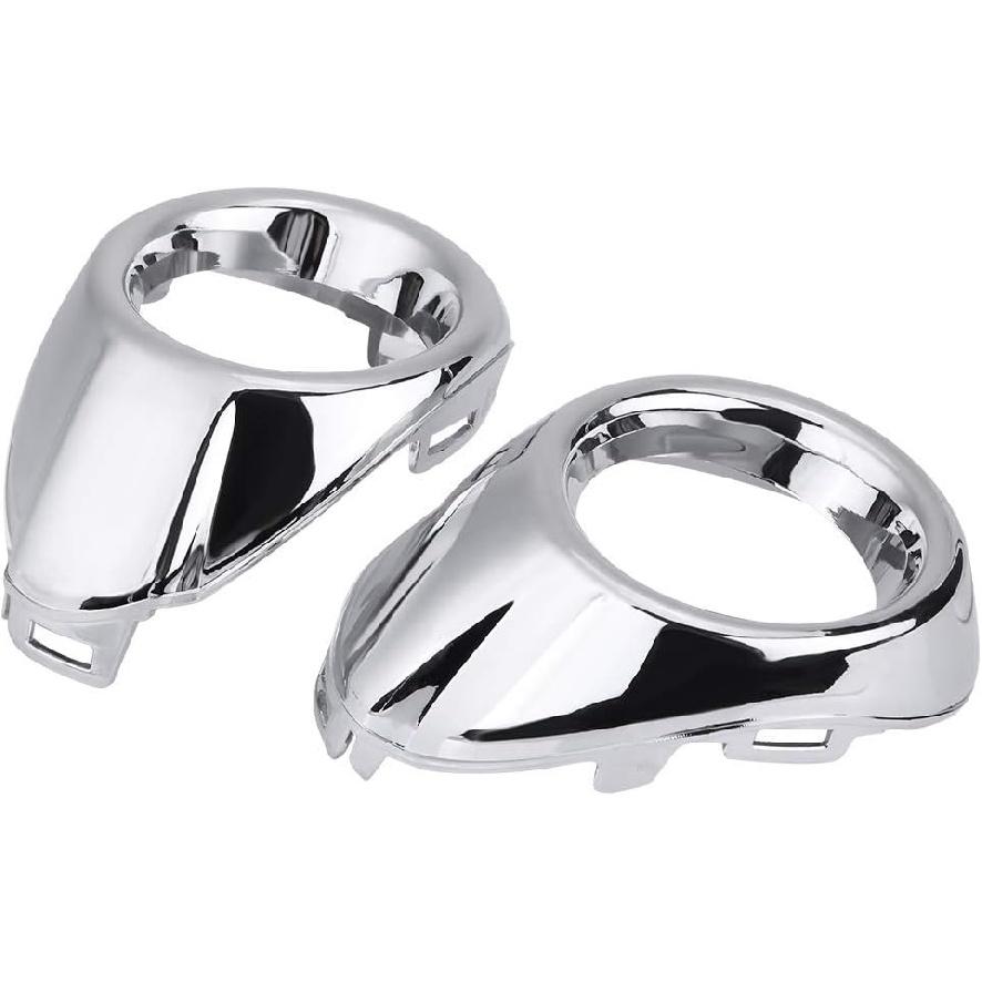 Pair of Fog Light Cover,Front Bumper Fog Light Left & Right Fog Lamp Bezel Cover Trim for Focus 2012-2014,Silver