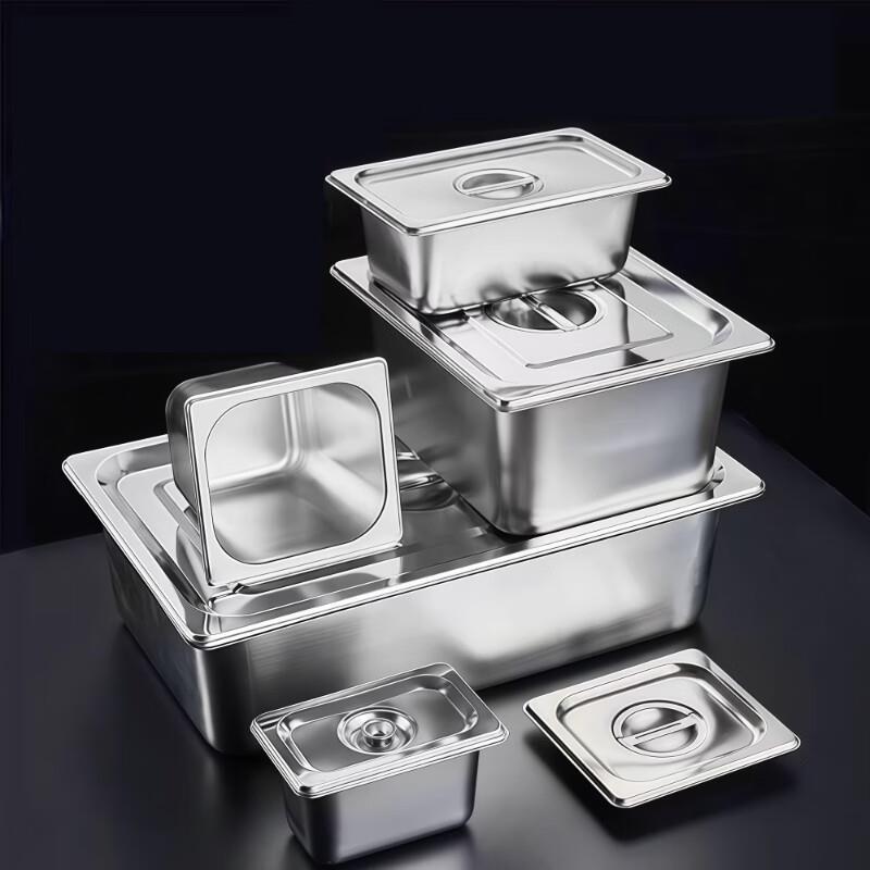 Stainless Steel Rectangular Buffet Food Pan with Lid