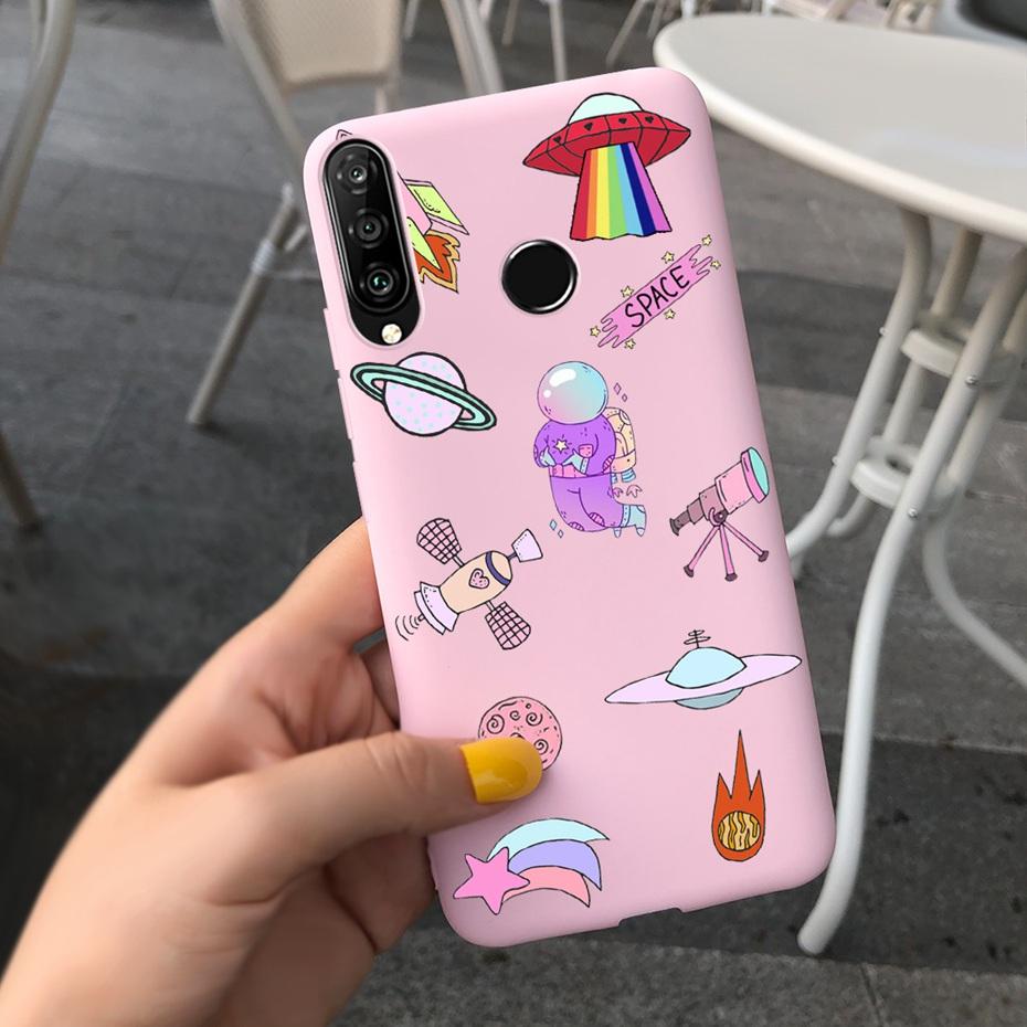 For Huawei P30 Lite Phone Case Flower Girl Pattern Soft Silicon Cover For Huawei P30 Pro Lite Case Cute Funda P 30 P30lite Cases