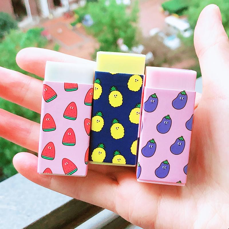 Cute Sweet Strawberry Rabbit Soft Rubber Eraser Kawaii School Office Supplies for Students Cool Prizes Stationery Korean