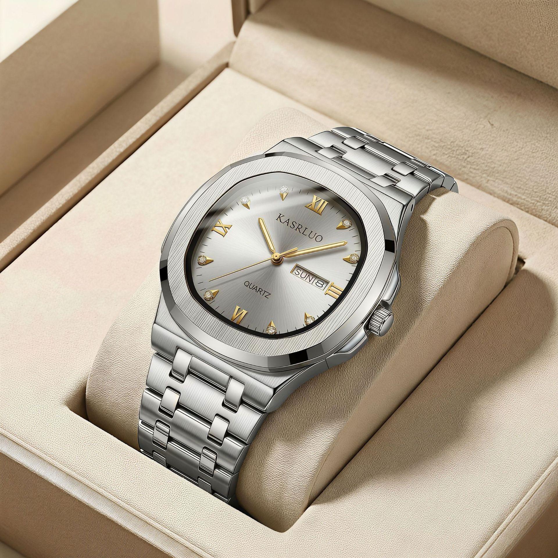 Casaro Fashion Men S Watch Waterproof Luminous Business Dual Calendar Quartz Watch