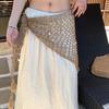 Shell Triangle Hip Scarf Solid Color Waist Belt Fashion Crochet Short Skirt Wrap  Daily