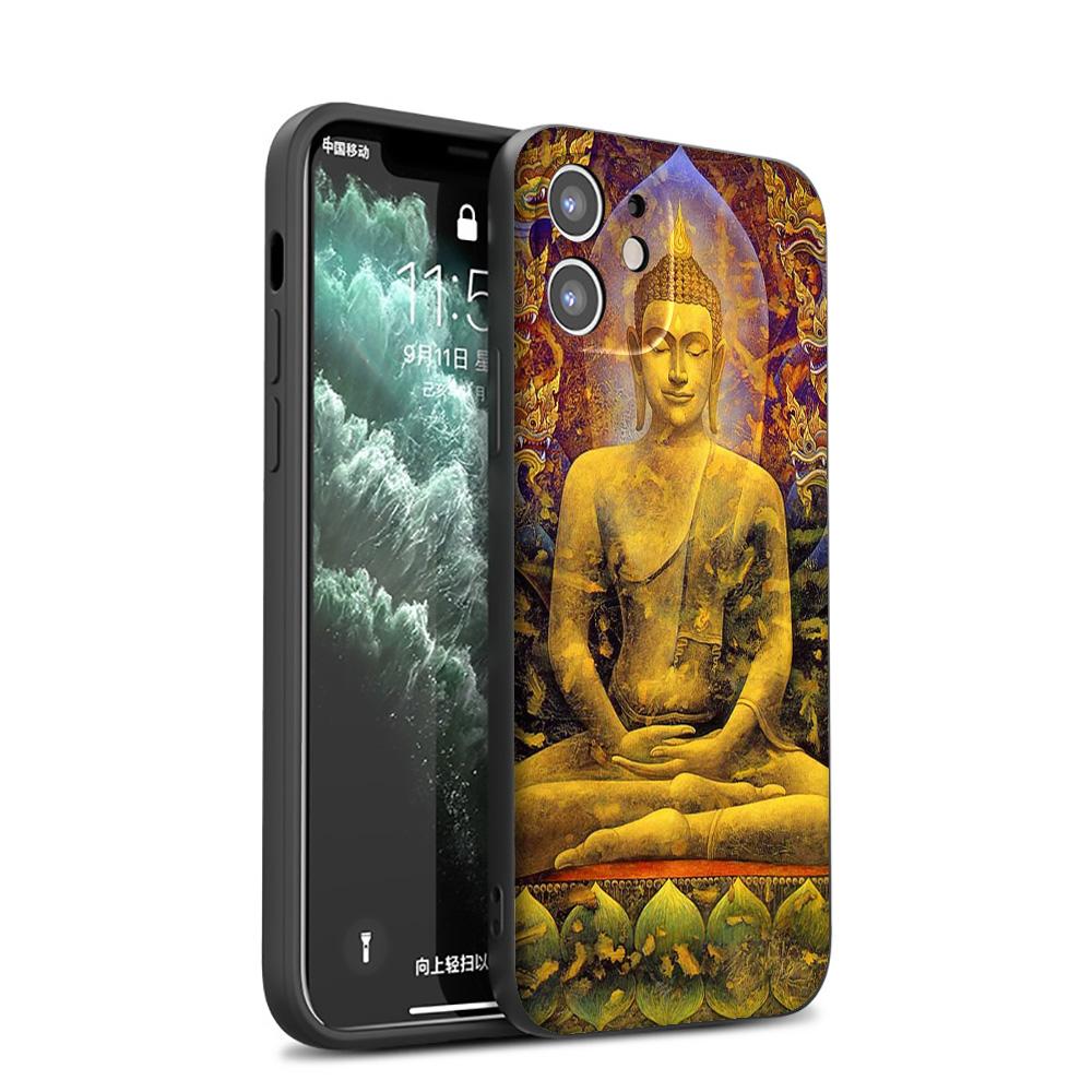 GX45 Мягкий силиконовый чехол от Будды к Будде для iPhone 13 12 Mini 11 Pro XS Max XR X 8 7 6 6S Plus 5 5S SE 2020 iPhone 5 5s SE