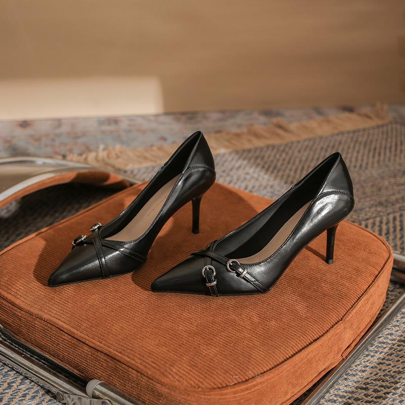 

Thin heels, shallow mouth, pointed head temperament, women s high heels, simple, advanced and sexy 39 [Spot]