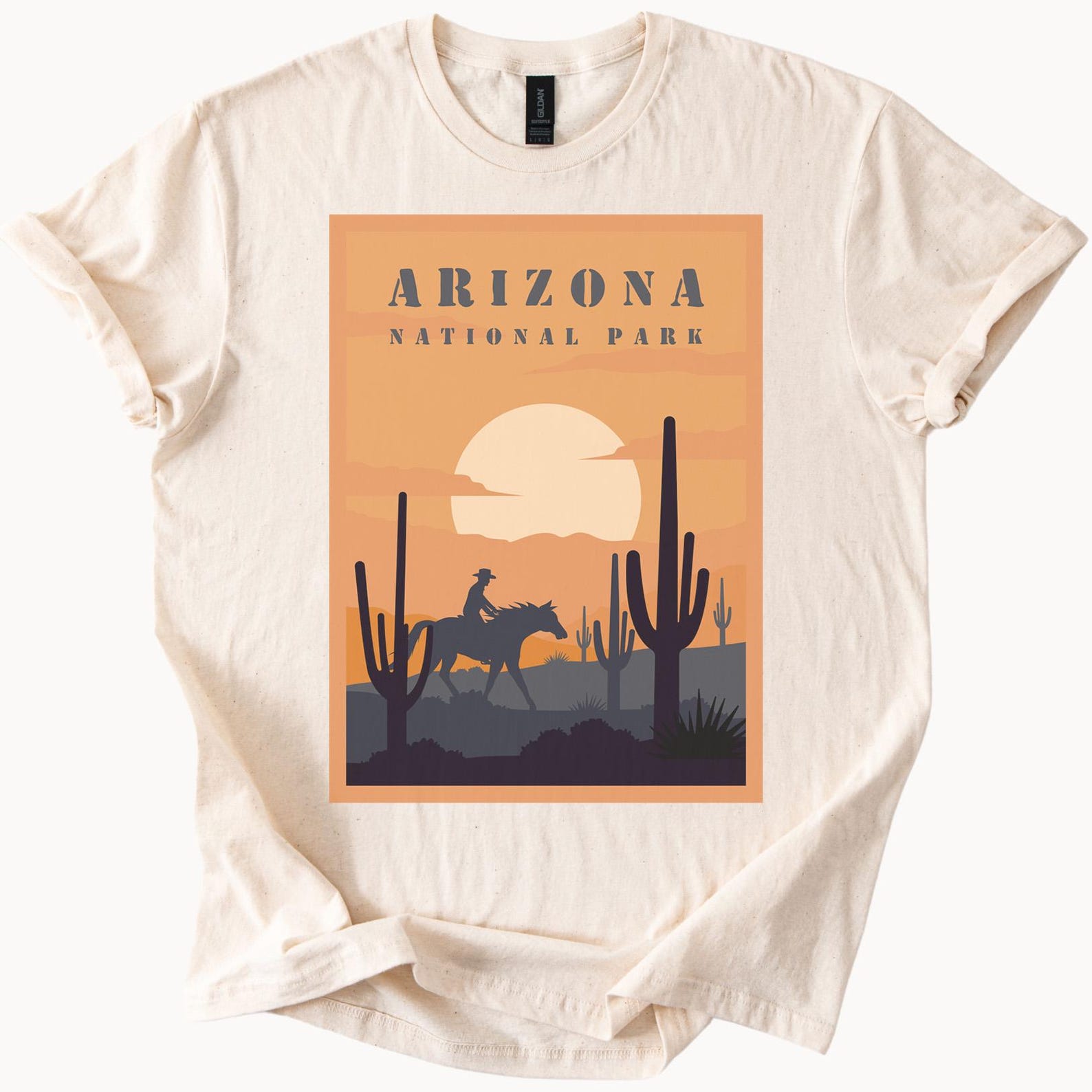 Arizona National Park Cowboy Desert Sunset Shirt Tshirt 150