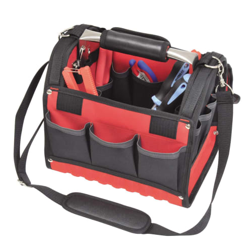 SK11 Tool Carry Bag PRO Hard Bottom Tool Bag with Tool Storage Pockets (STC-HB-S)