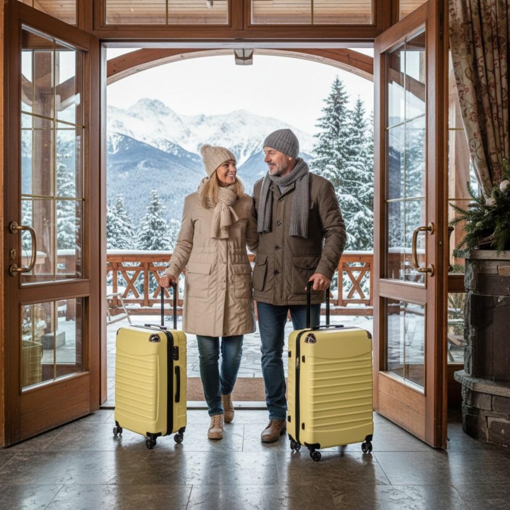 Zestaw walizek 4w1 CONSEÉ żółty