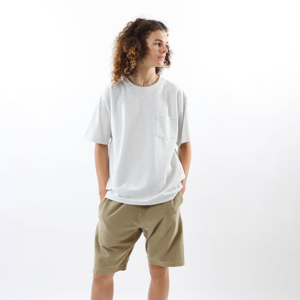 Champion Short Sleeve Size Cotton USA Reverse Garment Crew Pocket Size Men's T-Shirt, Oatmeal, XL, 9.4oz 100% Weave® Wash, Neck, T-Shirt, C3-Z319Z