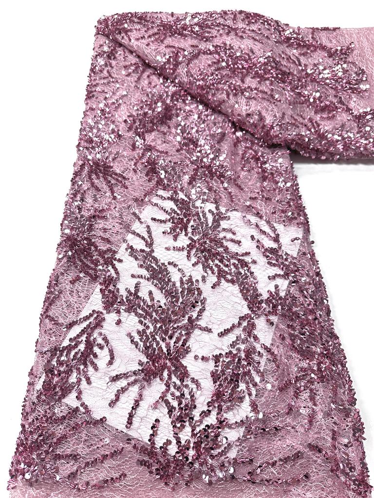 Wholesale African Sequins Lace Fabrics 2026 Nigerian French Sequins Net Lace Fabric For Women Dress Wedding High Quality 5Yards